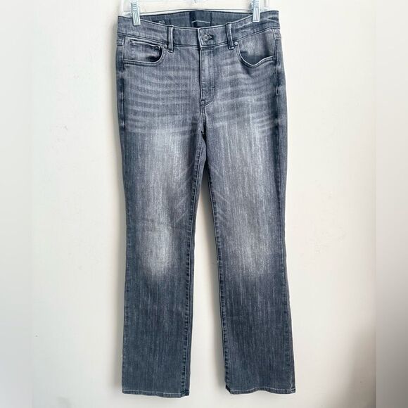 WHBM Black Mid Rise Boot Straight Leg Jeans 8 - Picture 1 of 7
